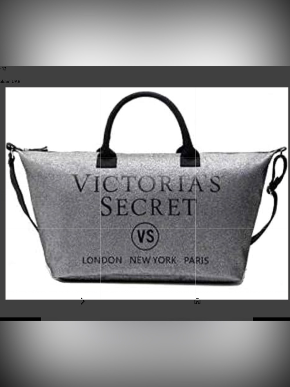 Victoria’s Secret 2015 Limited Edition London New York Paris Silver Glitter Tote